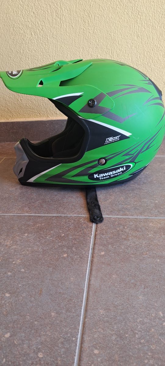 Capacete Kawasaki Motocross + Óculos Scott