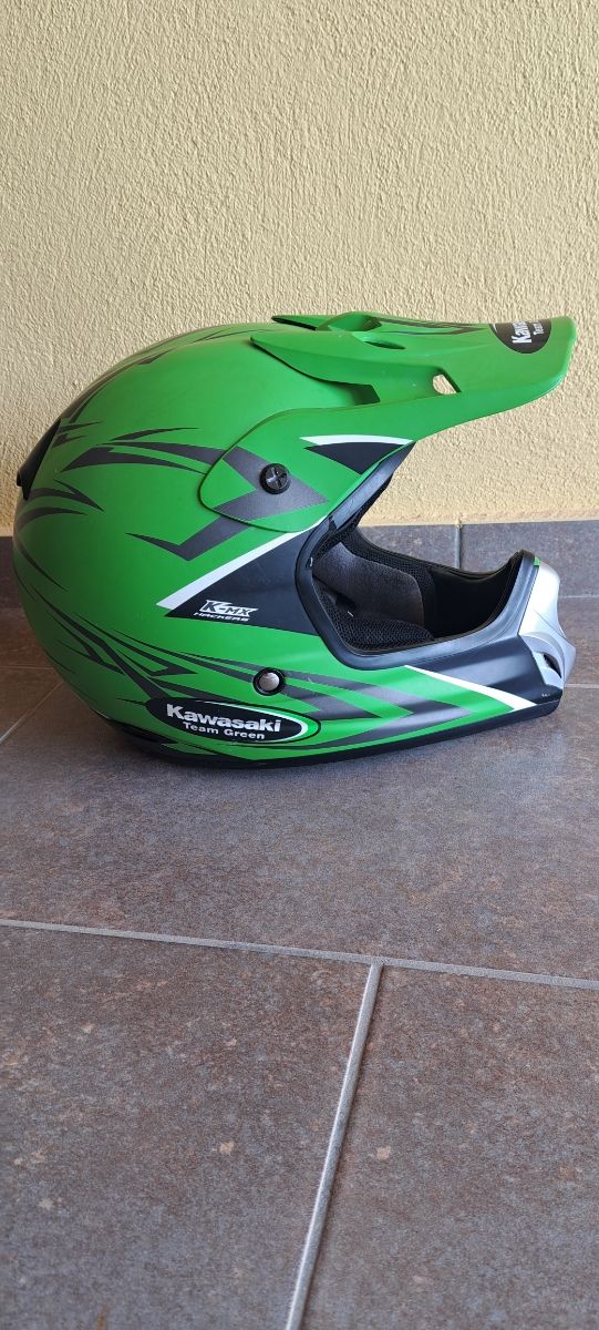 Capacete Kawasaki Motocross + Óculos Scott