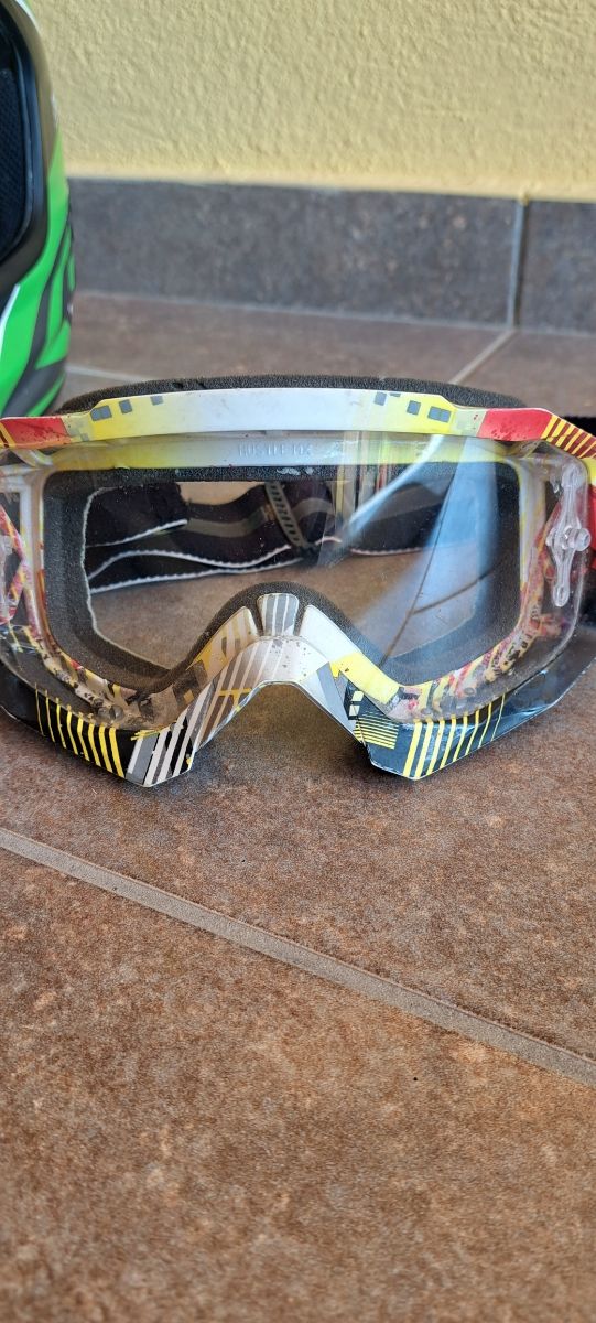 Capacete Kawasaki Motocross + Óculos Scott