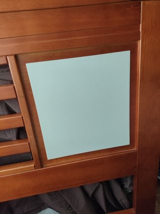 Cabecero cama madera blanco-marrón