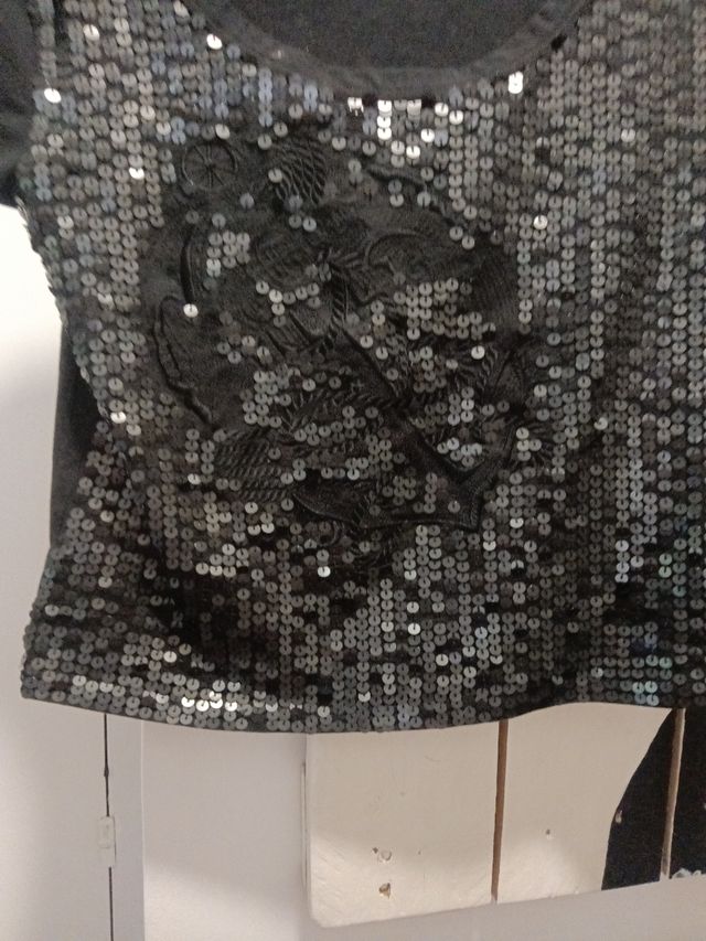 Top negro Gianfranco Ferré talla S