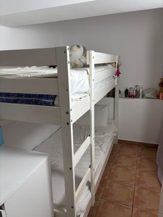 Letto a castello bianco 200x90cm