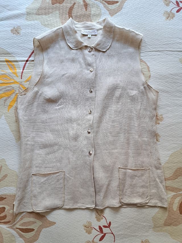 Camicetta lino beige 44
