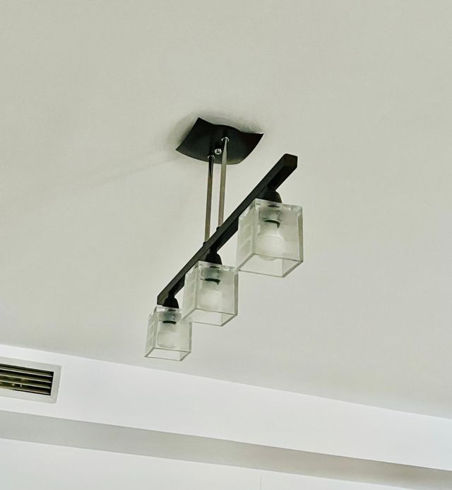 Lámparas techo 3 focos cristal