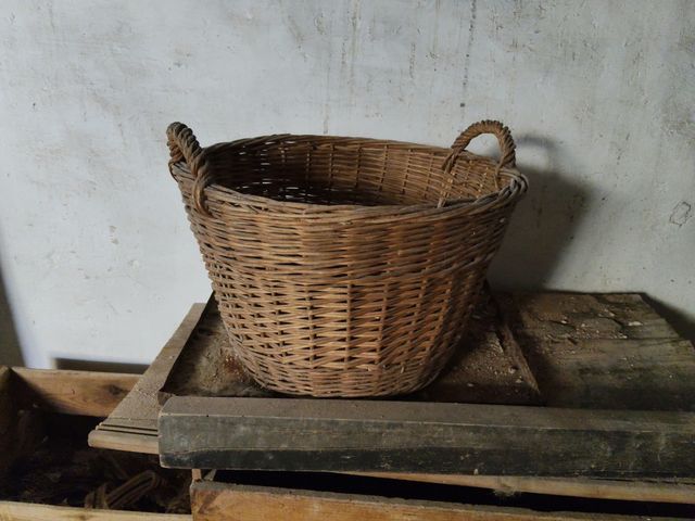 Cesto mimbre antiguo grande