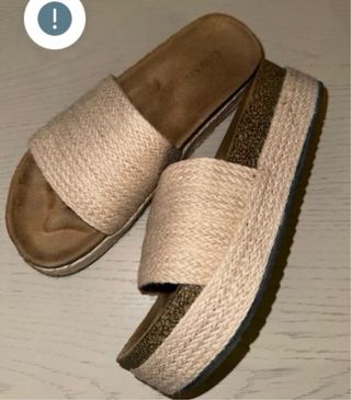 Sandalias esparto beige - talla 38