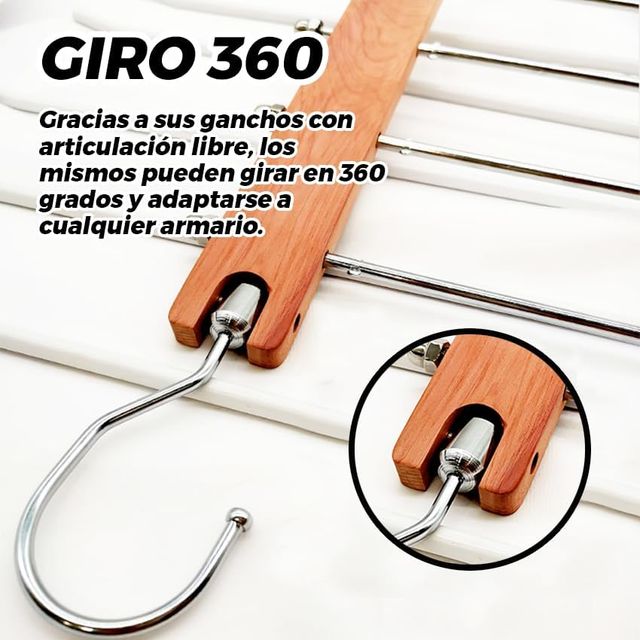 10 Perchas para Pantalones 5 en 1 (10 Unidades)