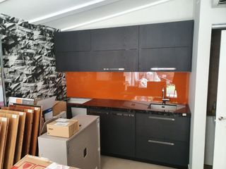 Cocina moderna - Marrón chocolate & Naranja