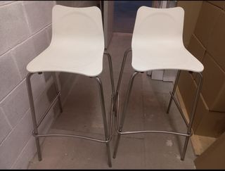 2 Taburetes cocina blancos