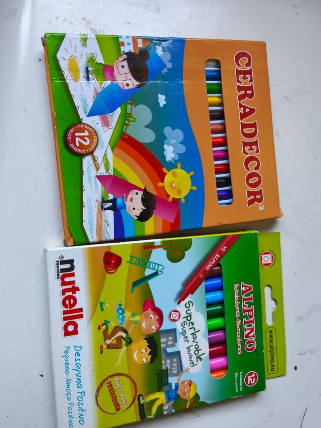 Crayones Ceras Decor + Rotuladores Alpino