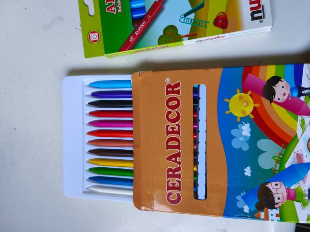 Crayones Ceras Decor + Rotuladores Alpino