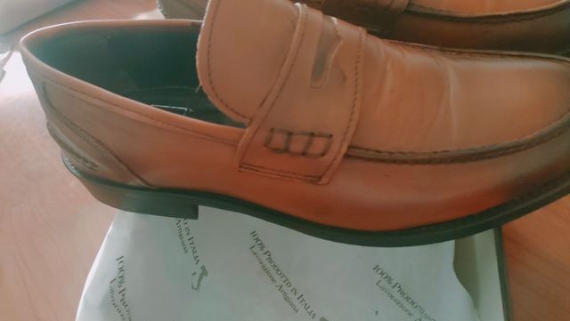 Mocassini Uomo Pelle Marrone Made in Italy