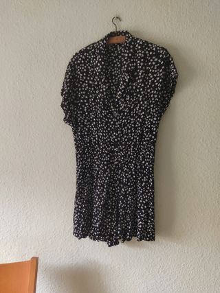 Vestido negro flores - Talla M