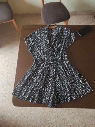 Vestido negro flores - Talla M