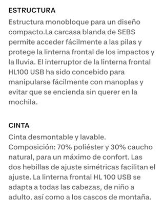 Linterna frontal Decathlon roja