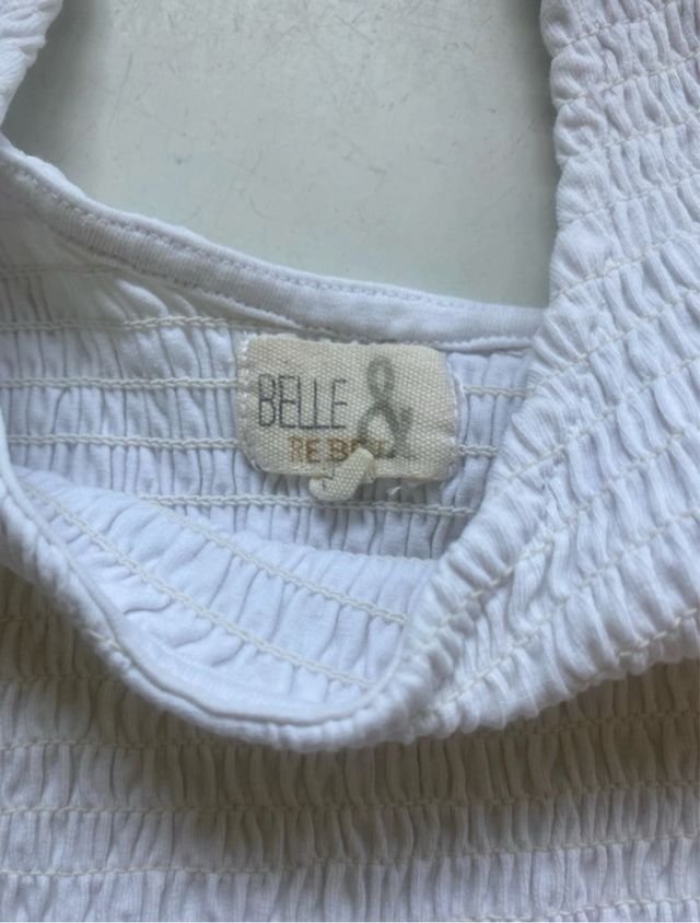 Top blanco de algodón