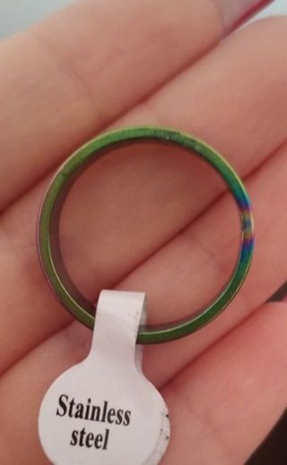 Anello acciaio, multi colore, 19mm