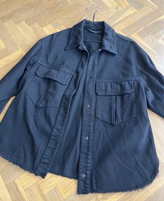 Cazadora vaquera Zara Negra