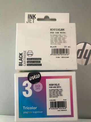 Tinta Inkio H301: Negro y Tricolor