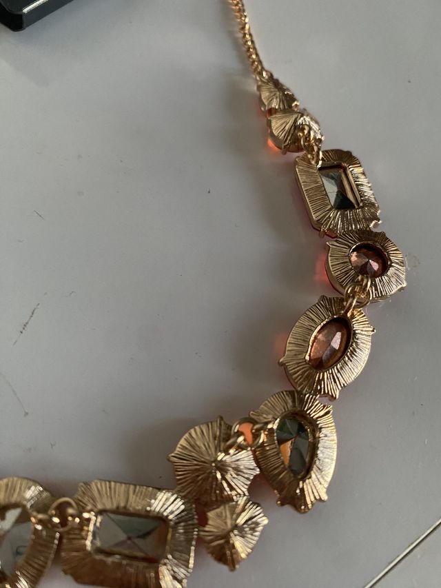 Collar BIJOU BRIGITTE dorado y rojo