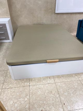 CANAPE PARA COLCHON DE 135X190 NUEVO COLOR BLANCO