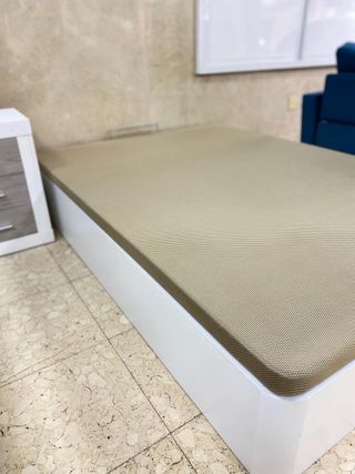 CANAPE PARA COLCHON DE 135X190 NUEVO COLOR BLANCO