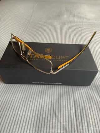 Gafas Tag Heuer - montura plata/negra/amarilla