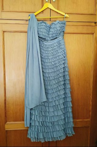 Vestido Pronovias fiesta azul