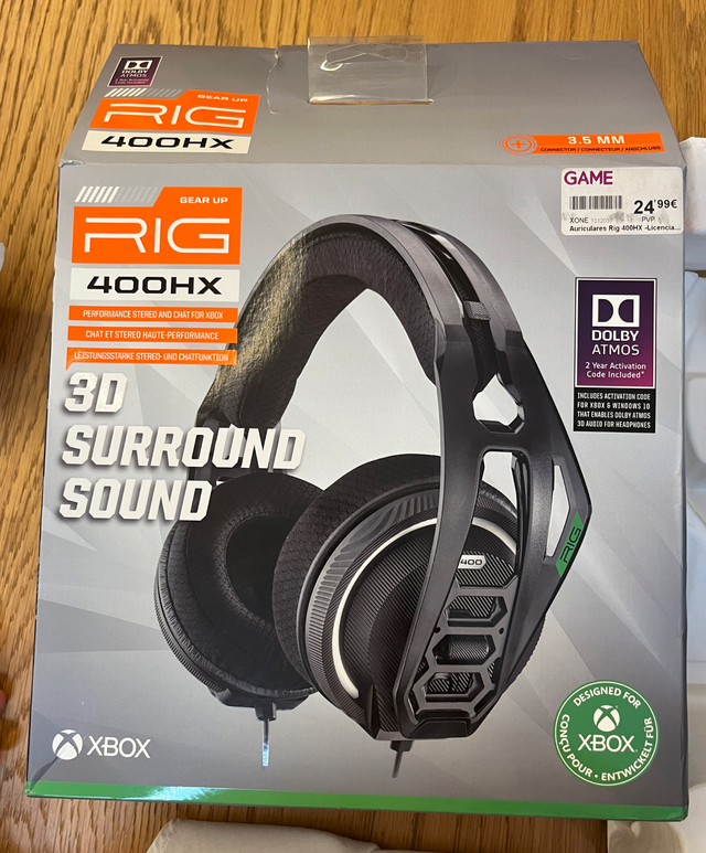 Auriculares/Cascos gaming plantronic RIG 400HX