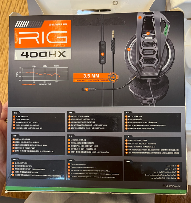 Auriculares/Cascos gaming plantronic RIG 400HX