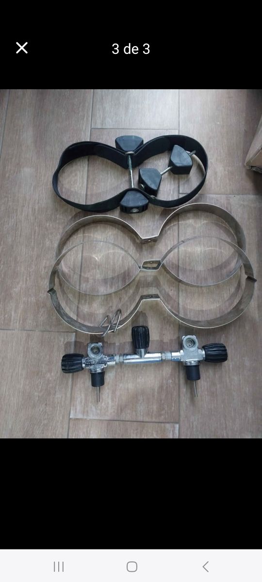 Aros y griferías para botellas de buceo