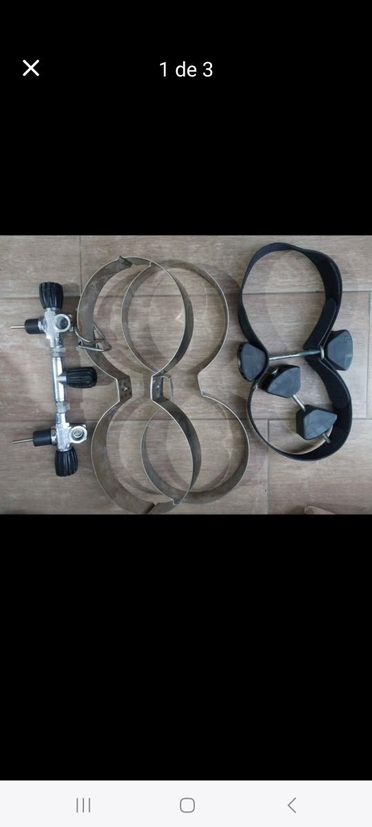 Aros y griferías para botellas de buceo