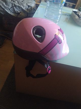 Casco bici niña rosa