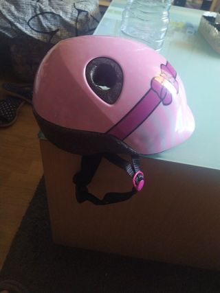 Casco bici niña rosa