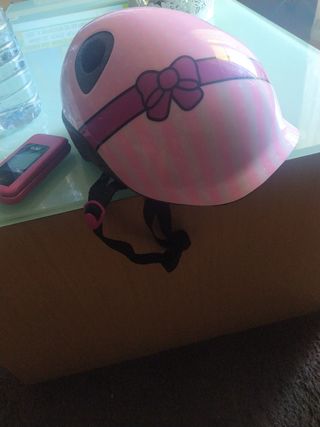 Casco bici niña rosa