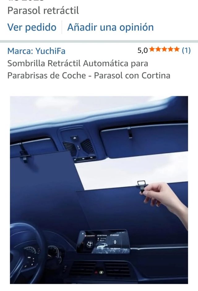 Parasol retráctil para coche
