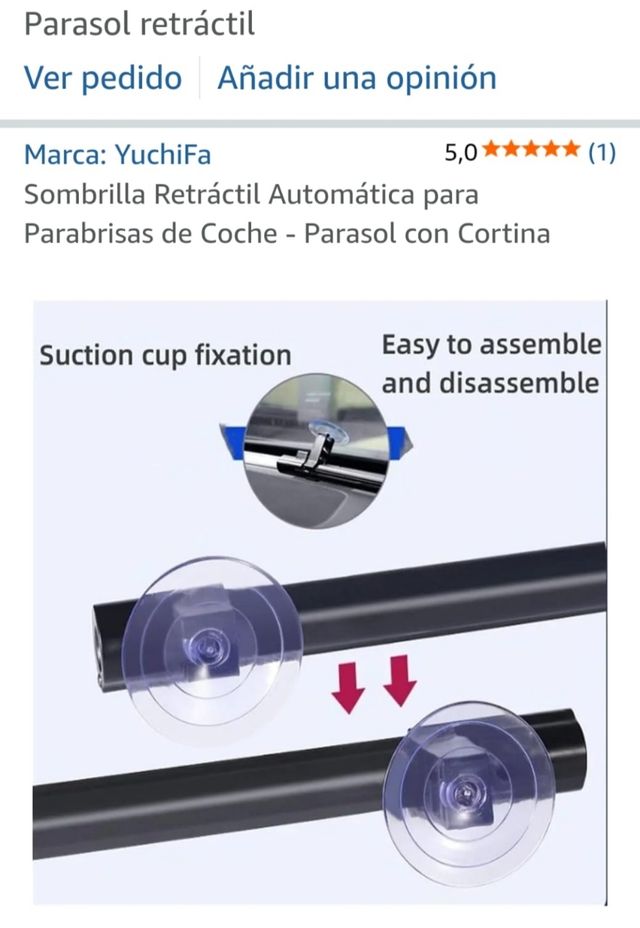 Parasol retráctil para coche