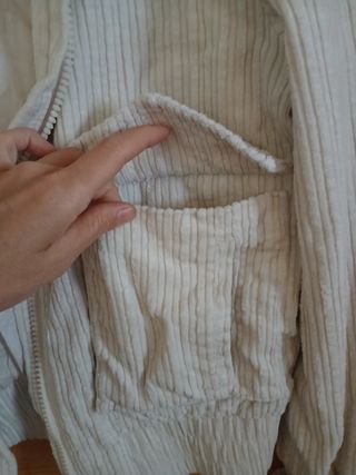 Cazadora pana blanca Zara Talla S