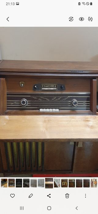 Radio tocadiscos Philips marrón