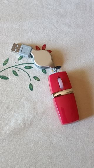 Ratón óptico USB rojo