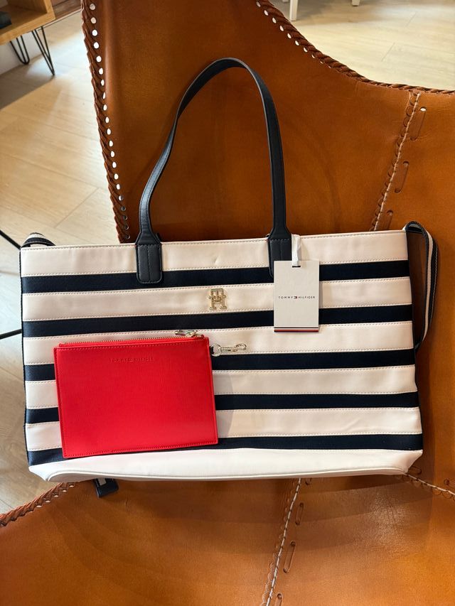 Bolso Tommy Hilfiger rayas - Nuevo