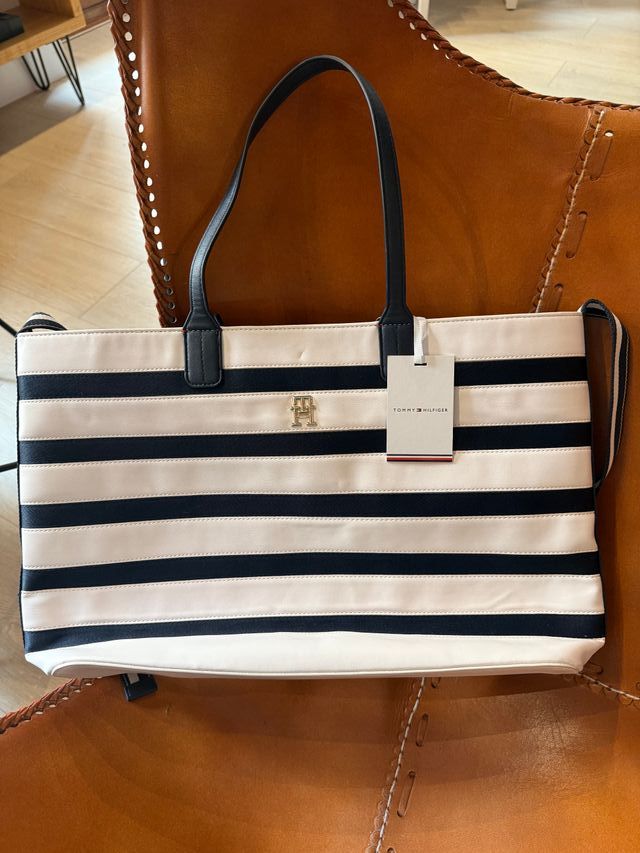 Bolso Tommy Hilfiger rayas - Nuevo