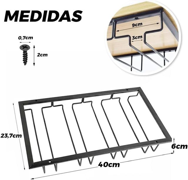 Cuelga Copas - Colgador Copas - Soporte Copas