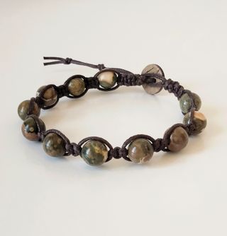 Bracciale unisex con Riolite tonda