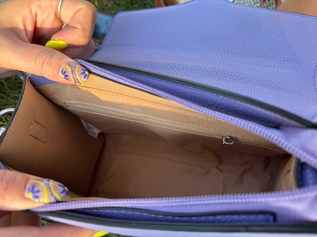 Bolso Doble AA polipiel morado