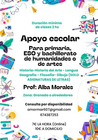 Clases Particulares para asignaturas de letras.