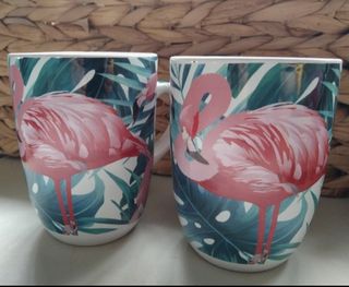 2 Tazas flamencos - Cerámica