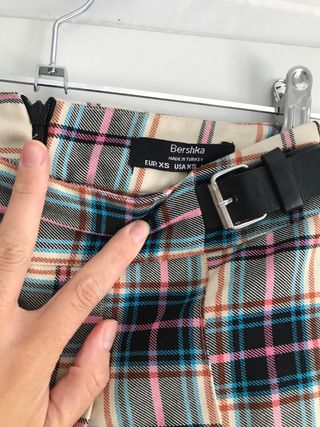 Mini Falda Bershka cuadros XS