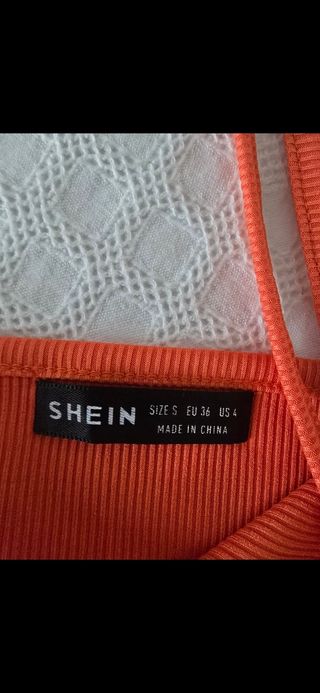 3 tops mujer: azul, naranja