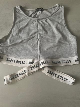 Crop top gris sershla - Talla S